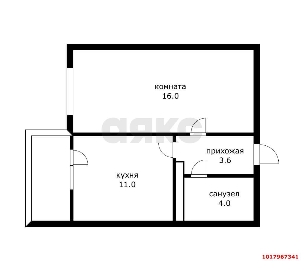 Фото №9: 1-комнатная квартира 38&nbsp;м², 8/16&nbsp;эт. - Краснодар, Прикубанский внутригородской округ, мкр. Восточно-Кругликовский, ул. Черкасская, 137