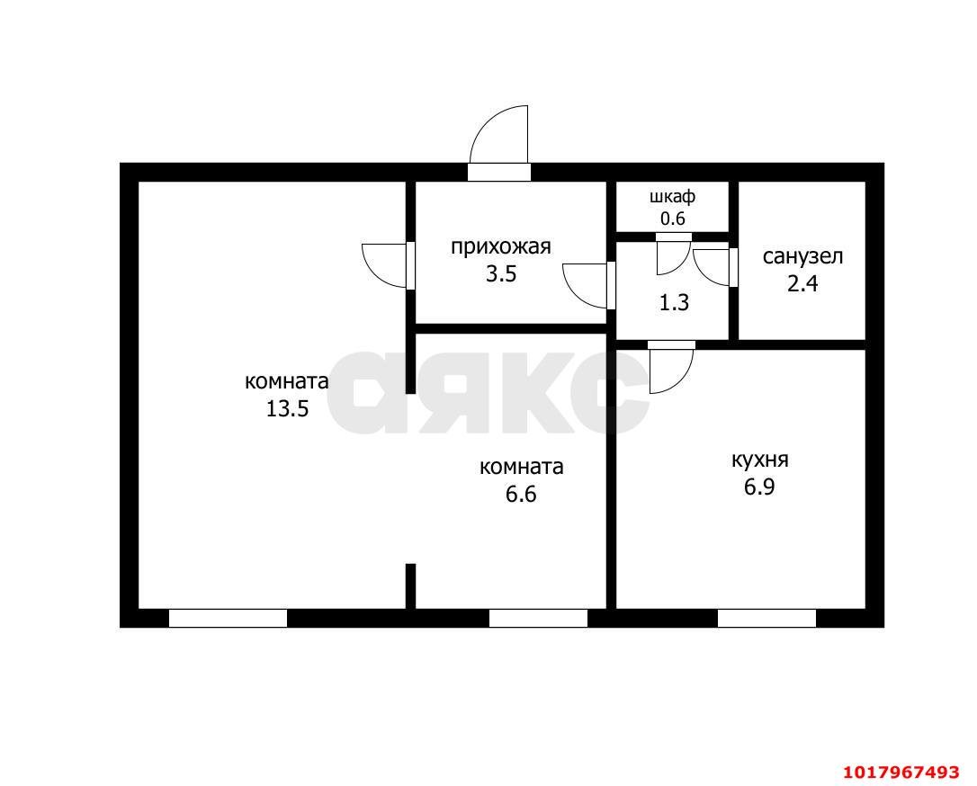 Фото №8: 2-комнатная квартира 37&nbsp;м², 1/2&nbsp;эт. - Краснодар, Карасунский внутригородской округ, мкр. Камвольно-суконный Комбинат, ул. Камвольная, 14