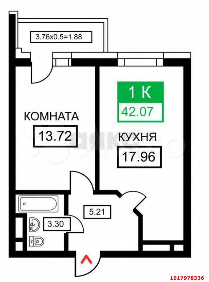 Фото №15: 1-комнатная квартира 48&nbsp;м², 13/25&nbsp;эт. - Краснодар, Карасунский внутригородской округ, ж/м Пашковский, ул. Бородинская, 156/2