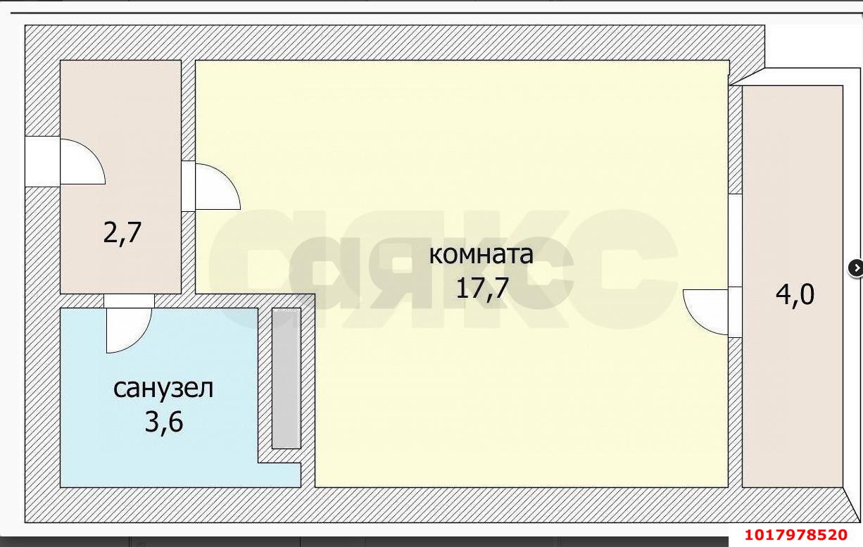 Фото №18: Студия 26&nbsp;м², 5/24&nbsp;эт. - Краснодар, Прикубанский внутригородской округ, мкр. Парк Победы, ул. Героя Пешкова, 14к3