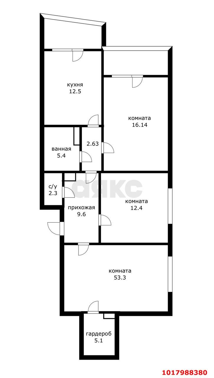 Фото №22: 3-комнатная квартира 91&nbsp;м², 13/16&nbsp;эт. - Краснодар, Прикубанский внутригородской округ, мкр. Микрохирургии глаза, ул. Академика Лукьяненко, 12/1