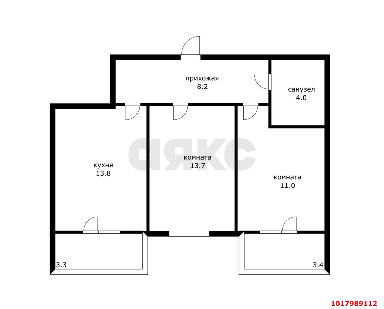 Фото №11: 2-комнатная квартира 51&nbsp;м², 1/5&nbsp;эт. - Краснодар, мкр. Прикубанский внутригородской округ, ул. имени В.М. Комарова, 106Бк8