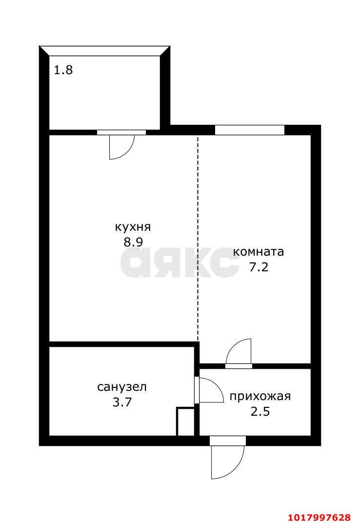 Фото №10: Студия 23&nbsp;м², 2/5&nbsp;эт. - Берёзовый, Прикубанский внутригородской округ, Прогресс, мкр. жилой комплекс Прогресс, ул. имени Туполева А.Н., 1