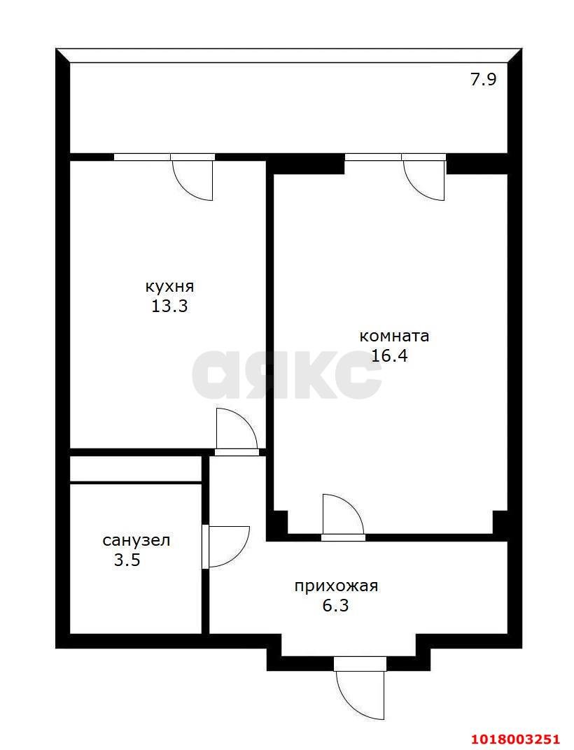 Фото №8: 1-комнатная квартира 47&nbsp;м², 13/18&nbsp;эт. - Краснодар, Карасунский внутригородской округ, Хлопчато-бумажный Комбинат, мкр. жилой комплекс Элегант, ул. Старокубанская, 137к2