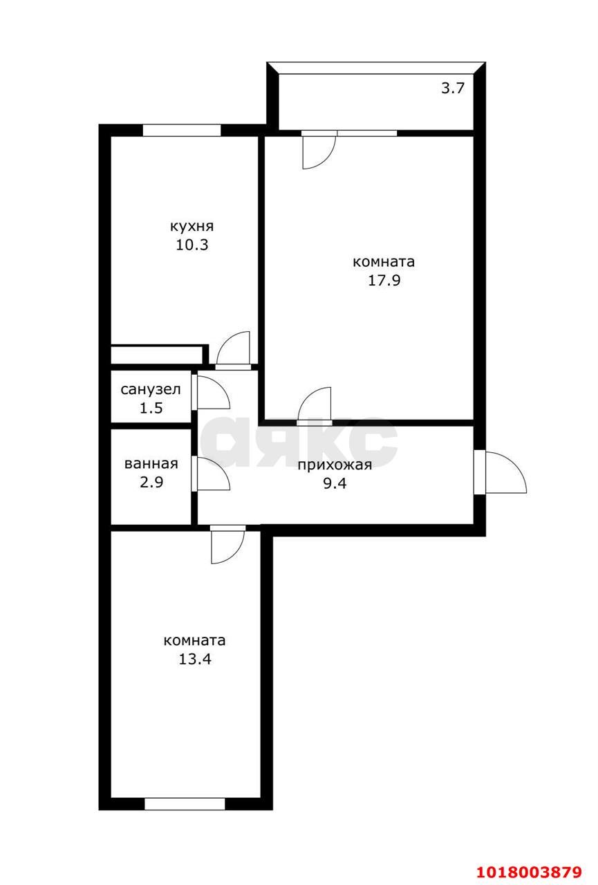 Фото №16: 2-комнатная квартира 55&nbsp;м², 7/9&nbsp;эт. - Яблоновский, ул. Гагарина, 192к3