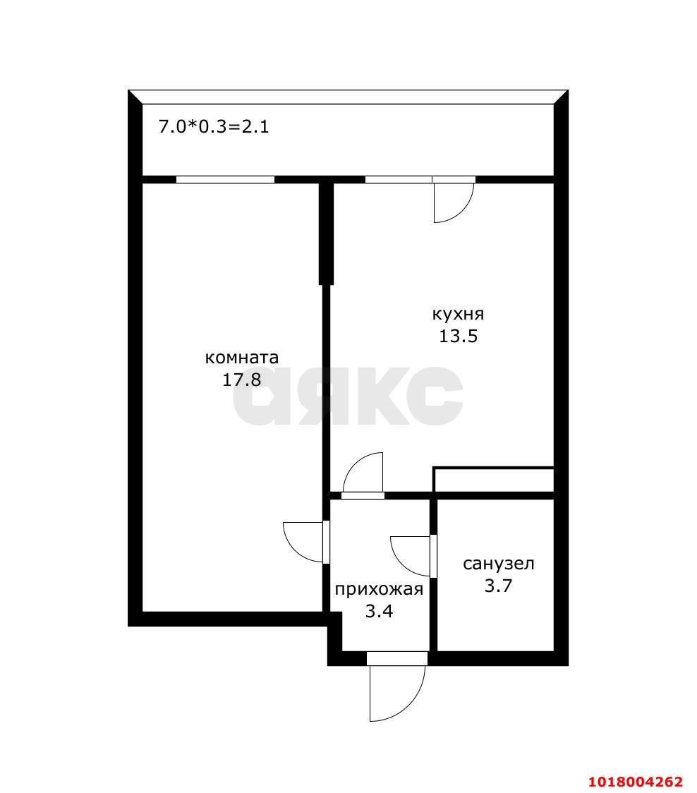 Фото №20: 1-комнатная квартира 45&nbsp;м², 10/18&nbsp;эт. - Краснодар, Карасунский внутригородской округ, мкр. жилой комплекс Трилогия, ул. имени Невкипелого, 24/2к2