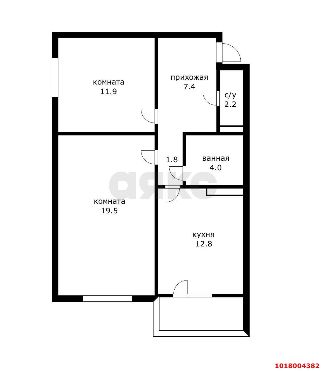 Фото №11: 2-комнатная квартира 65&nbsp;м², 15/16&nbsp;эт. - Краснодар, Прикубанский внутригородской округ, мкр. Московский, ул. имени Николая Семеновича Котлярова, 21