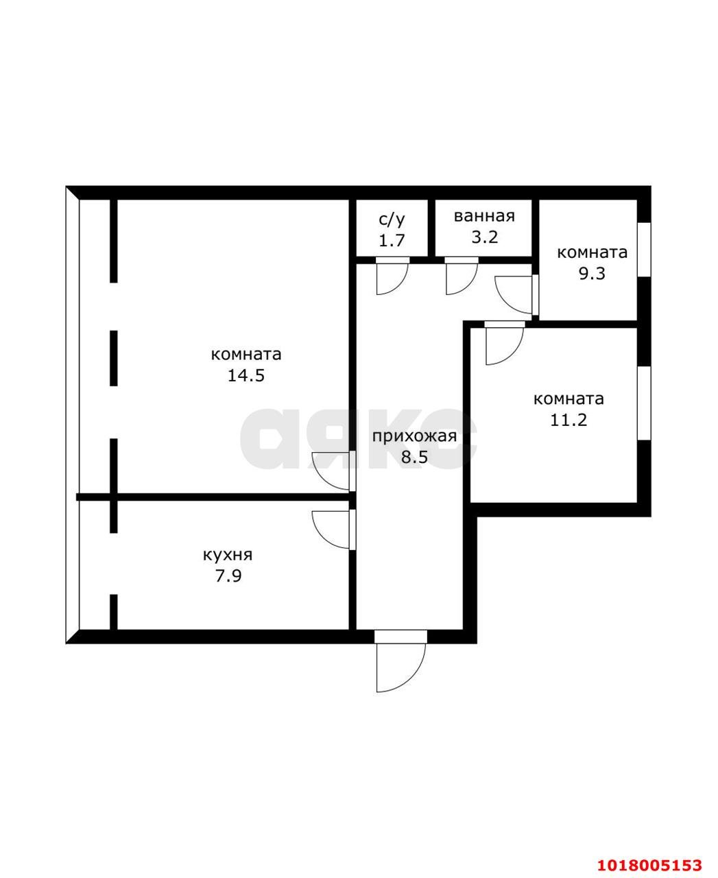 Фото №26: 3-комнатная квартира 63&nbsp;м², 3/3&nbsp;эт. - Энем, ул. Седина, 53