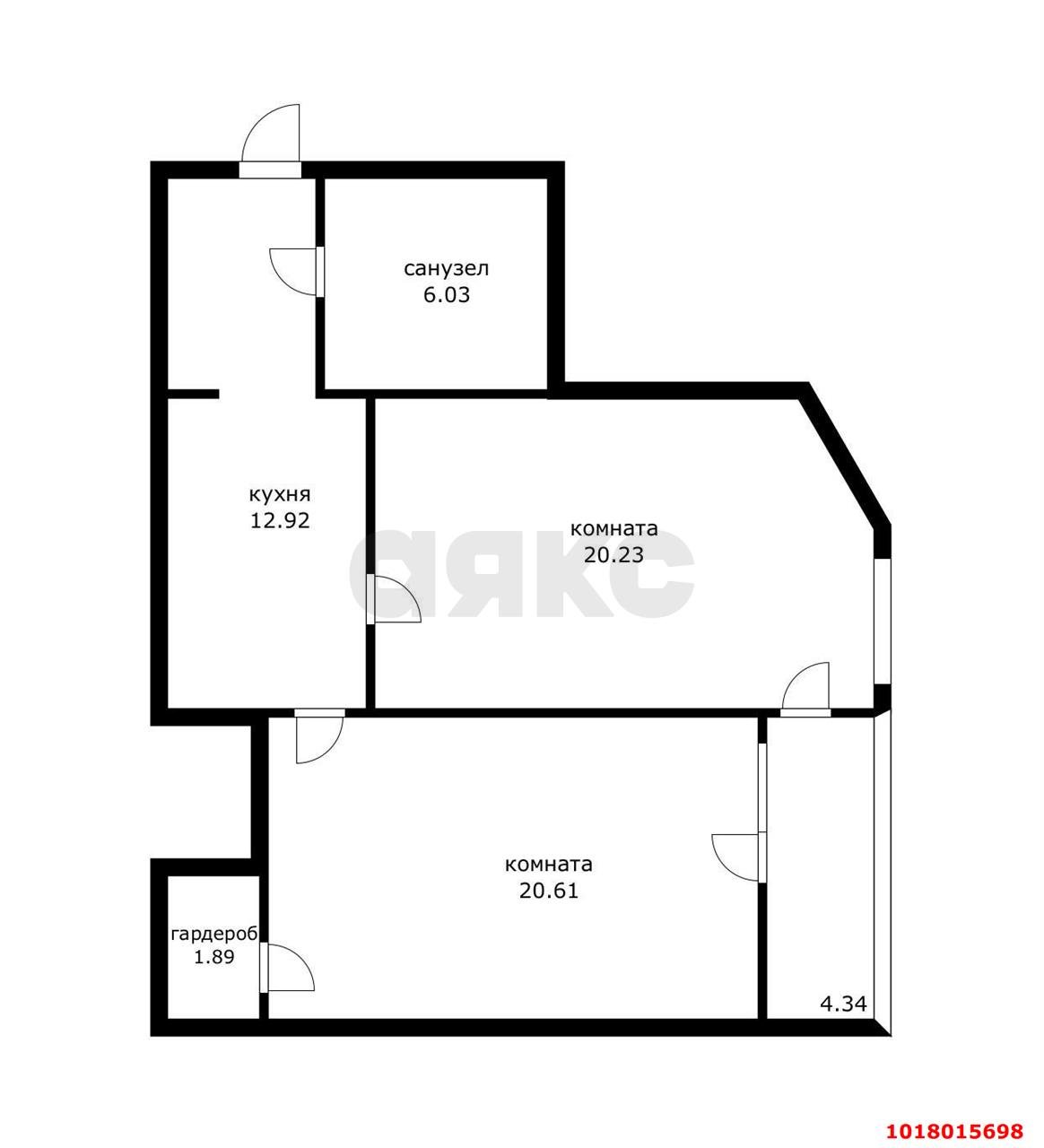 Фото №3: 2-комнатная квартира 65&nbsp;м², 22/24&nbsp;эт. - Краснодар, Кожзавод, ЖК Европейский, мкр. Западный внутригородской округ, ул. Кожевенная, 28