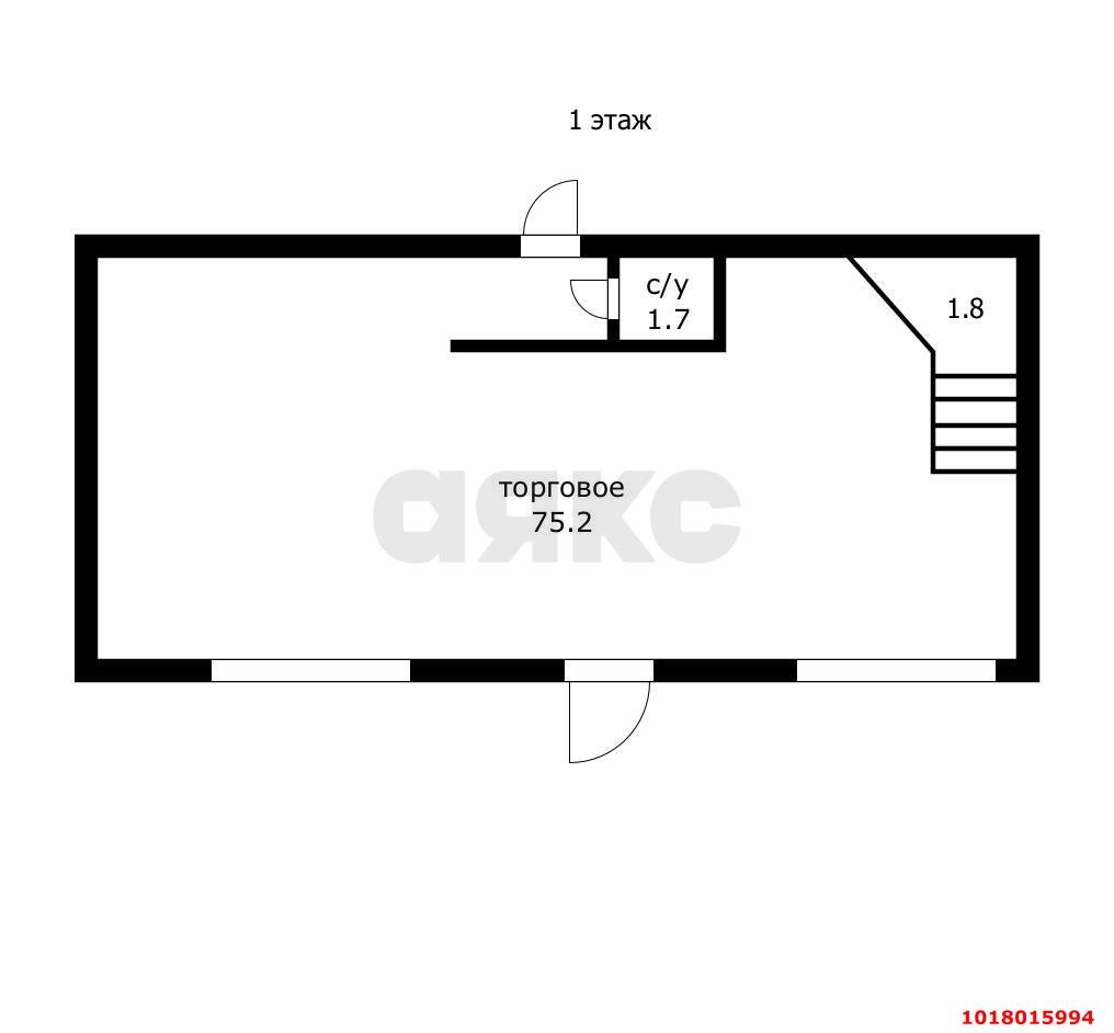 Фото №6: Торговое помещение 158&nbsp;м², 1/2&nbsp;эт. - Краснодар, Западный внутригородской округ, мкр. Кожзавод, ул. имени Тургенева, 31