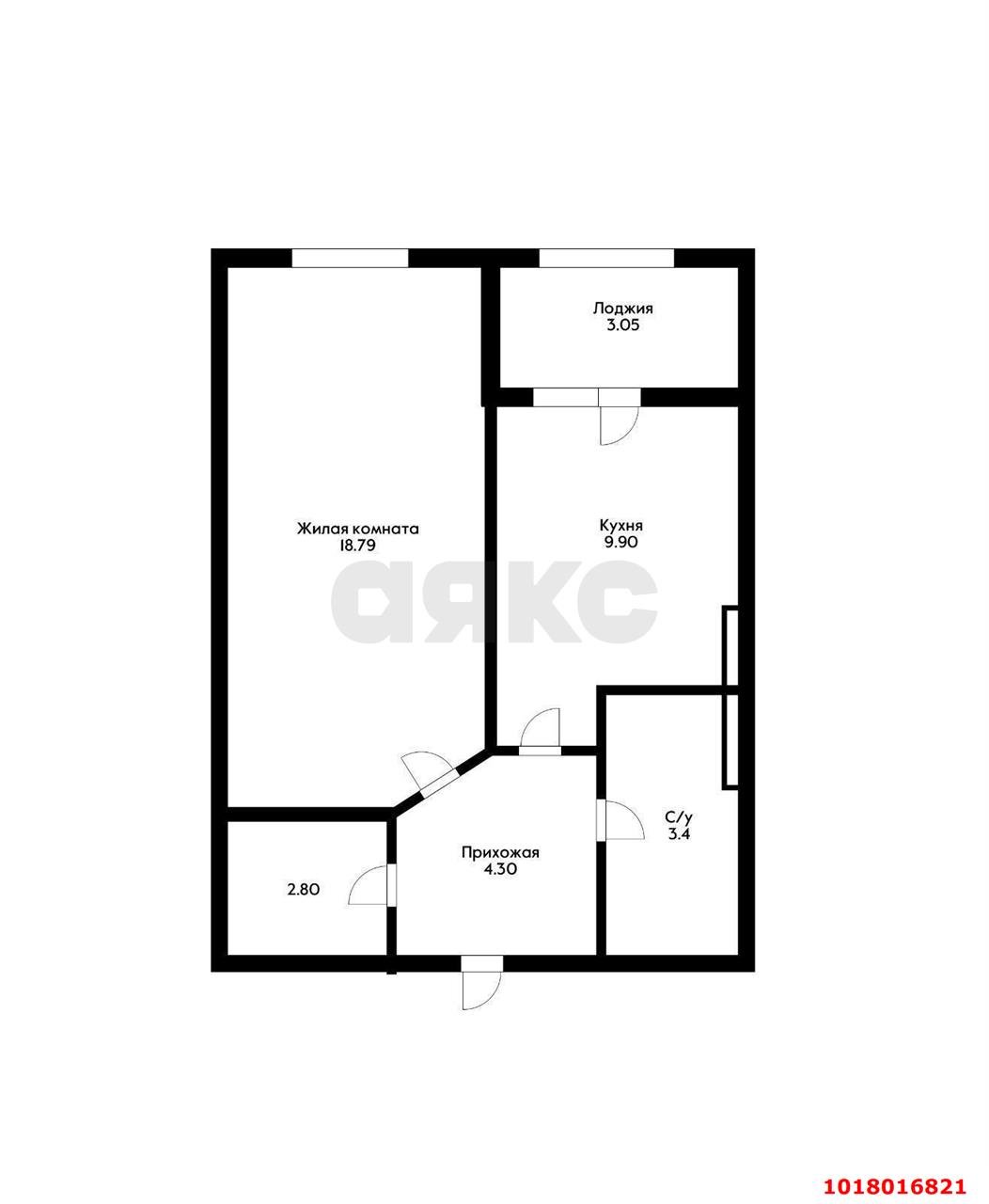 Фото №9: 1-комнатная квартира 44&nbsp;м², 10/22&nbsp;эт. - Краснодар, Центральный внутригородской округ, Центральный, мкр. ЖК Большой, ул. Красная, 176лит1/3