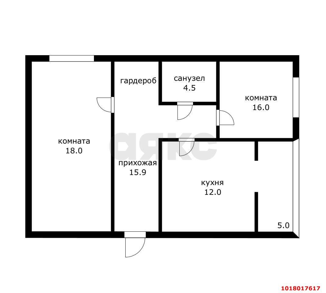 Фото №13: 2-комнатная квартира 71&nbsp;м², 1/5&nbsp;эт. - Яблоновский, ул. Гагарина, 144/1к5