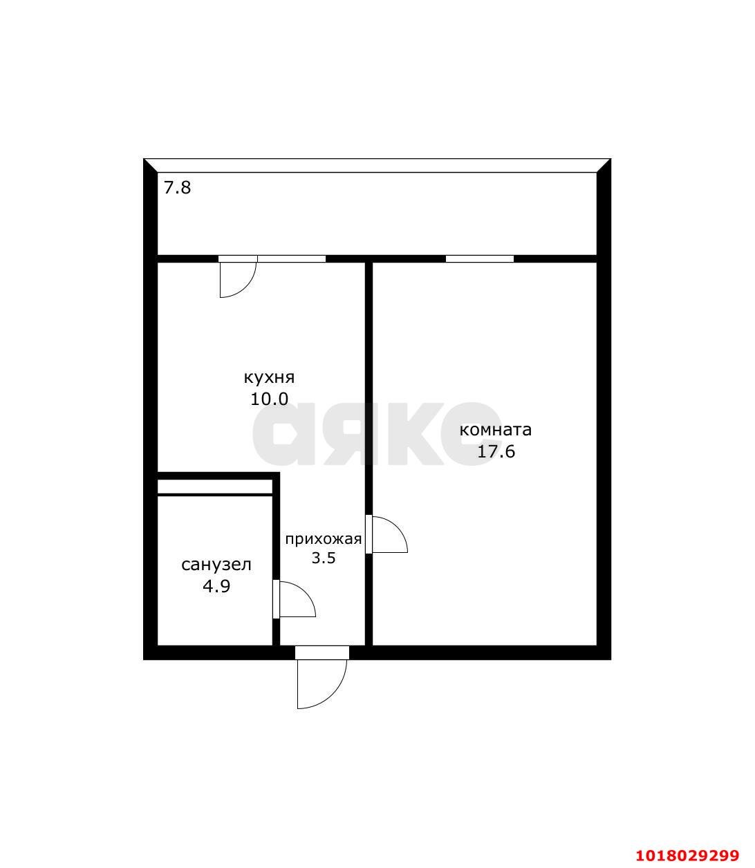 Фото №8: 1-комнатная квартира 44&nbsp;м², 11/12&nbsp;эт. - Краснодар, Карасунский внутригородской округ, мкр. Почтовый, ул. имени Валерия Гассия, 4/1