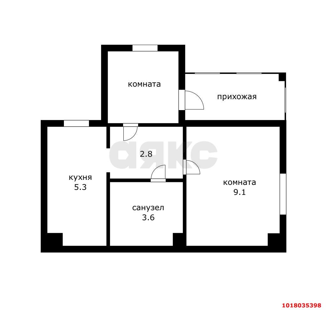 Фото №10: 2-комнатная квартира 30&nbsp;м², 1/1&nbsp;эт. - Краснодар, Центральный внутригородской округ, мкр. Центральный, ул. Карасунская, 115
