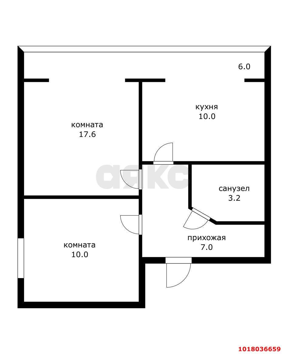 Фото №11: 2-комнатная квартира 55&nbsp;м², 1/7&nbsp;эт. - Краснодар, мкр. Прикубанский внутригородской округ, ул. Тепличная, 94