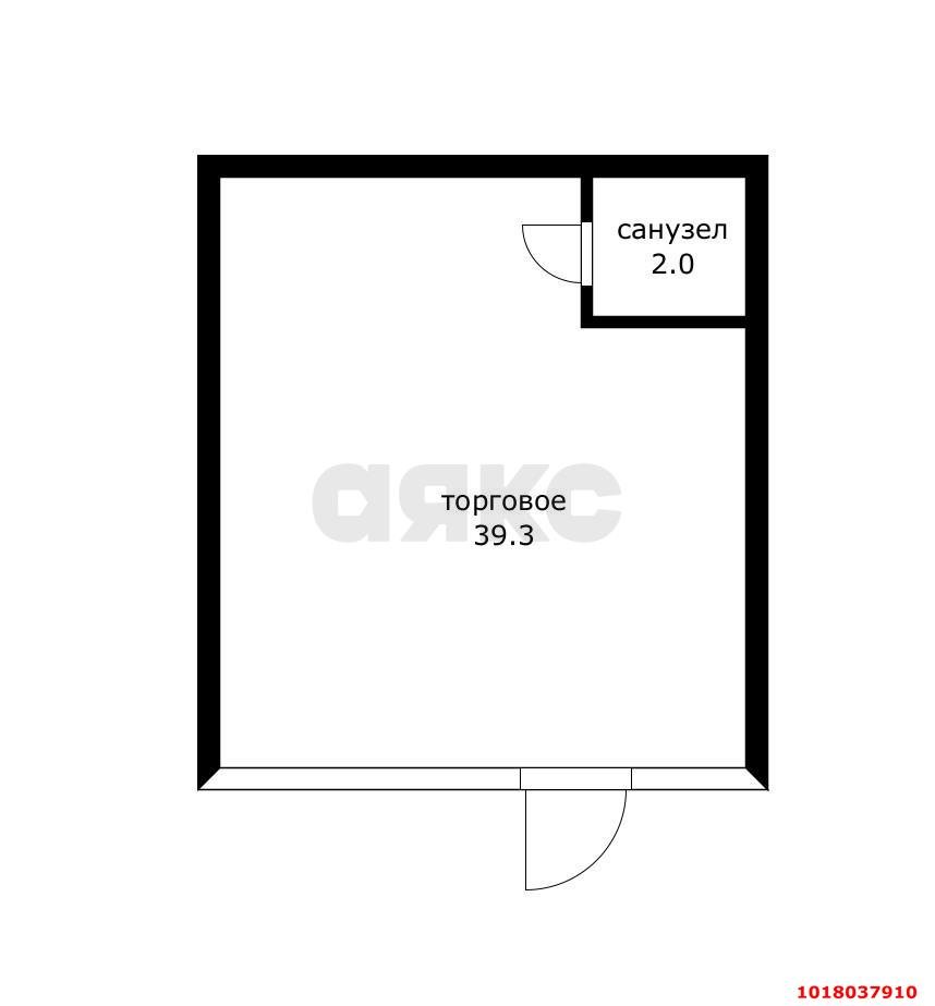 Фото №8: Торговое помещение 41&nbsp;м², 1/18&nbsp;эт. - Краснодар, Прикубанский внутригородской округ, Россинского, мкр. жилой комплекс Дружный-2, б-р Адмиралтейский, 3