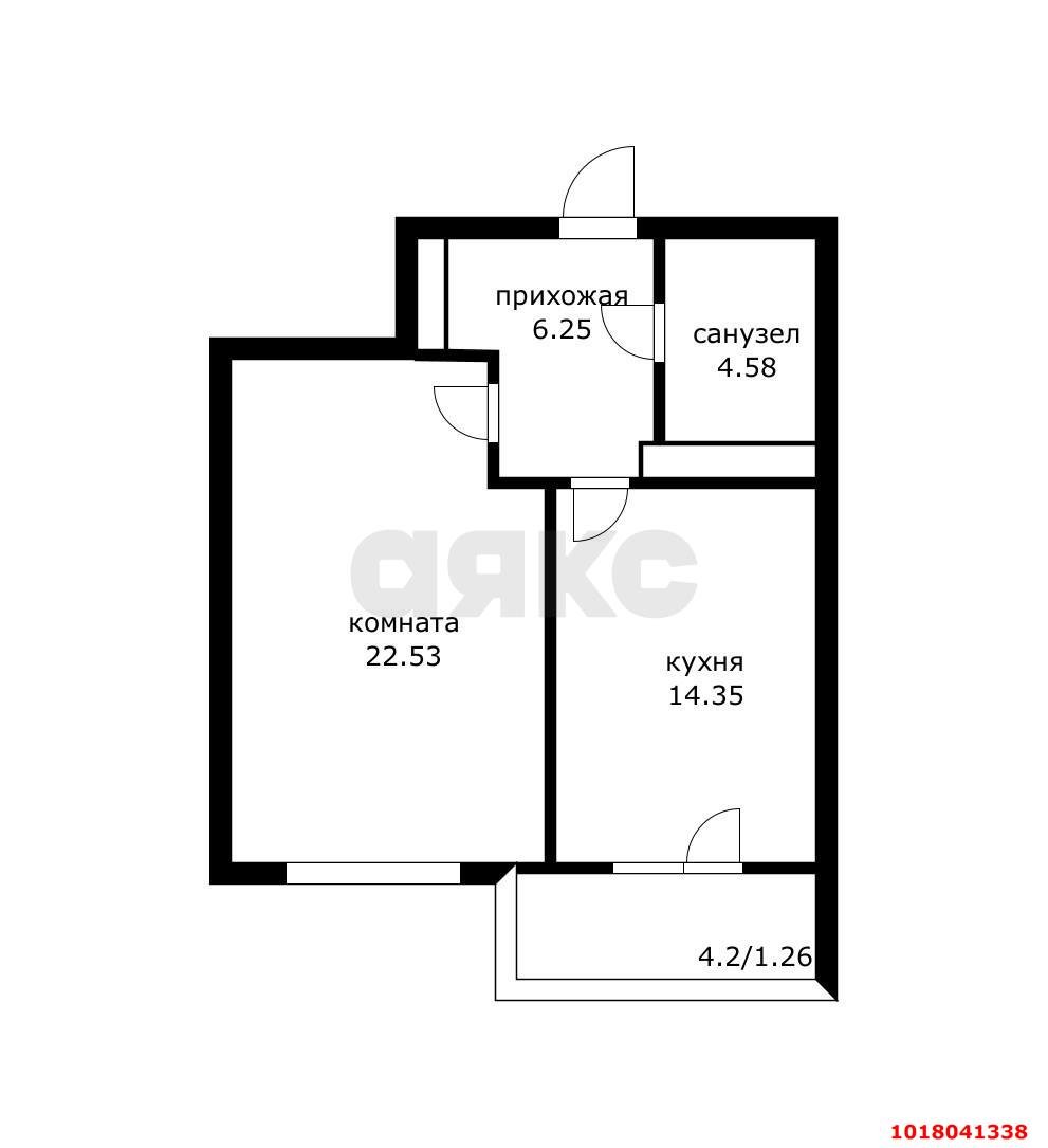 Фото №17: 1-комнатная квартира 47&nbsp;м², 2/19&nbsp;эт. - Краснодар, Западный внутригородской округ, мкр. Фестивальный, пр-д Дальний, 9к1