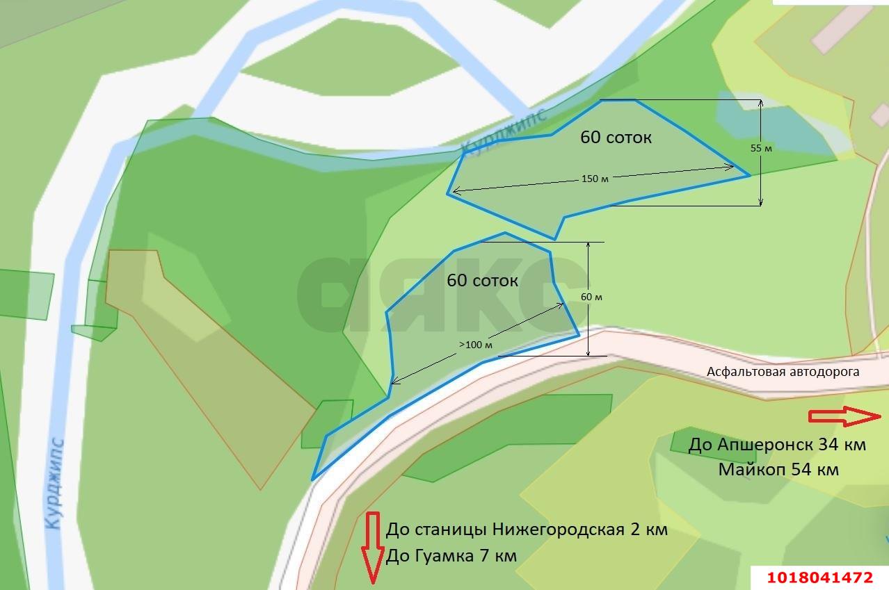 Фото №3: Коммерческая земля 60&nbsp;сот. - Краснодарский край Апшеронский район