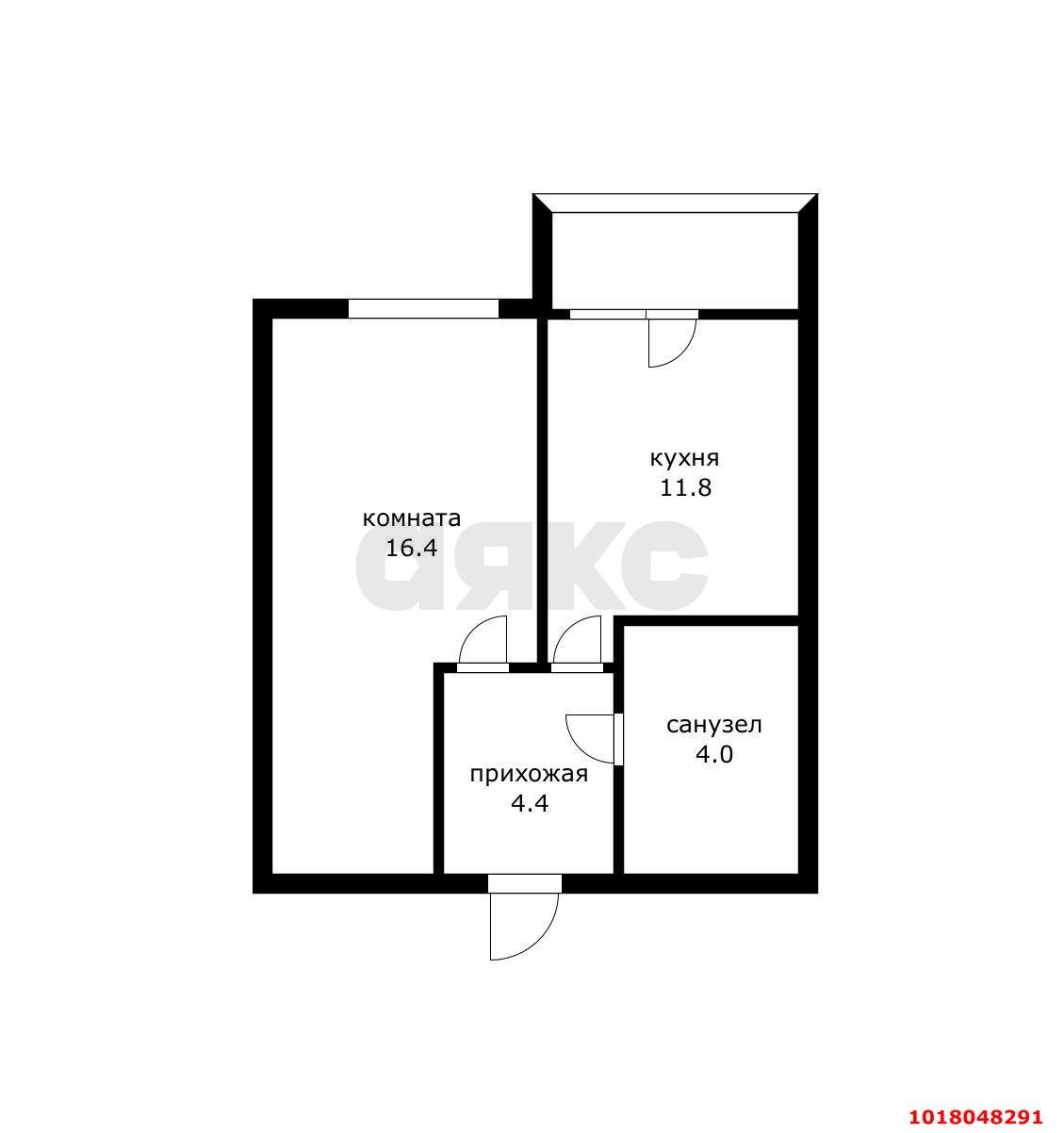 Фото №8: 1-комнатная квартира 40&nbsp;м², 23/24&nbsp;эт. - Краснодар, Прикубанский внутригородской округ, мкр. жилой комплекс Свобода, ул. Домбайская, 55к4