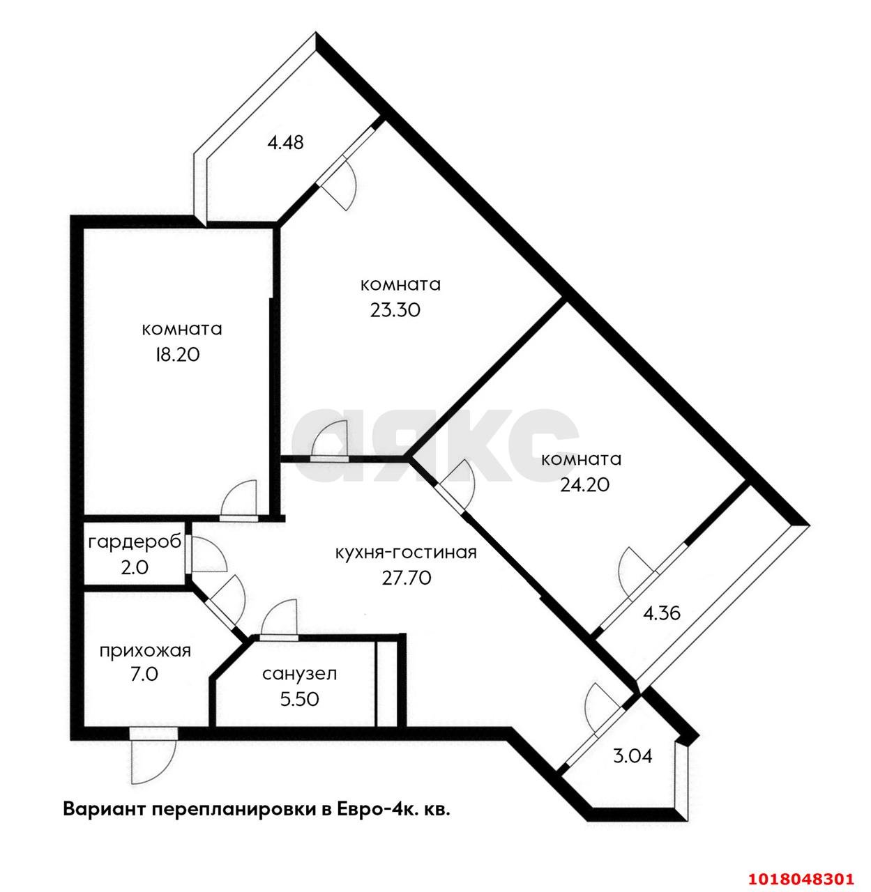 Фото №21: 3-комнатная квартира 109&nbsp;м², 2/12&nbsp;эт. - Краснодар, Прикубанский внутригородской округ, мкр. 2-я Площадка, ул. Ветеранов, 85