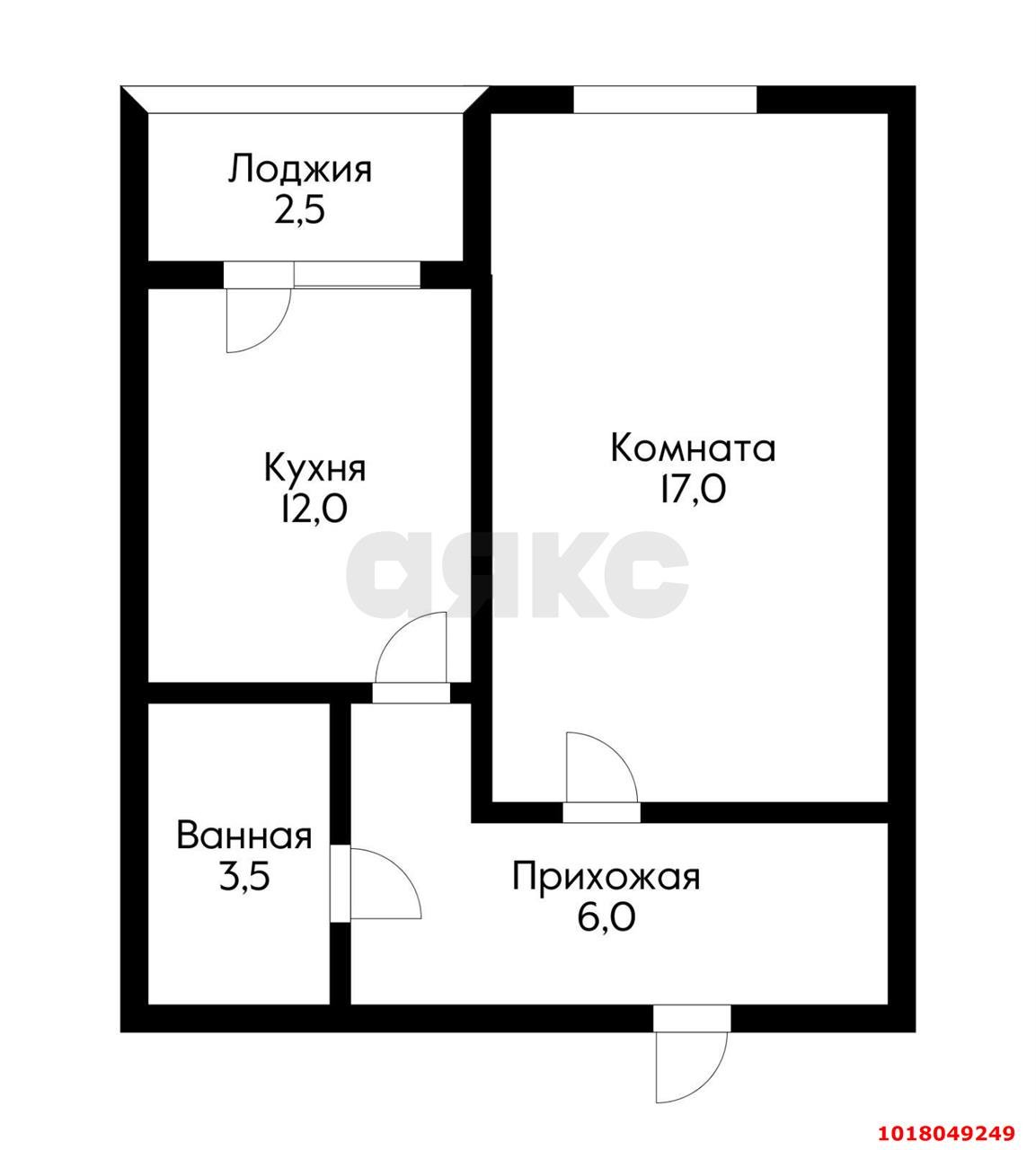 Фото №8: 1-комнатная квартира 41&nbsp;м², 6/7&nbsp;эт. - Краснодар, Прикубанский внутригородской округ, мкр. Музыкальный, ул. имени Сергея Есенина, 108/1