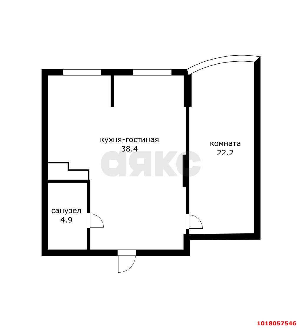 Фото №10: 2-комнатная квартира 65&nbsp;м², 15/17&nbsp;эт. - Краснодар, Прикубанский внутригородской округ, имени Петра Метальникова, мкр. ЖК Времена Года 3, ул. Цезаря Куникова, 24к2