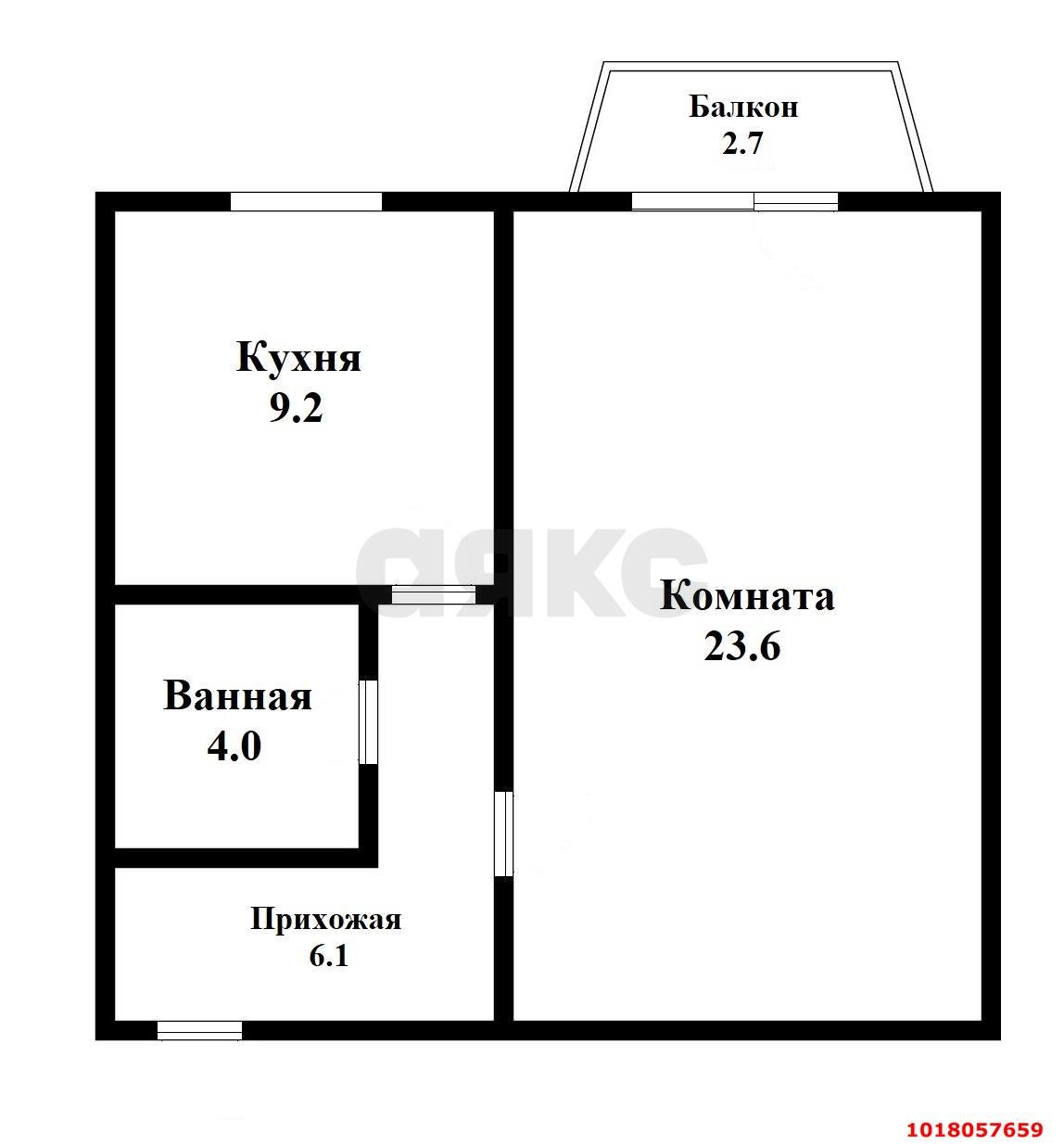 Фото №15: 1-комнатная квартира 45&nbsp;м², 2/4&nbsp;эт. - Яблоновский, мкр. ЖК Гагарина-2, ул. Гагарина, 155/2