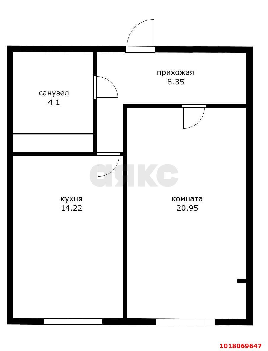 Фото №15: 1-комнатная квартира 50&nbsp;м², 12/16&nbsp;эт. - Краснодар, Прикубанский внутригородской округ, мкр. 9-й километр, ул. Ярославская, 113к1