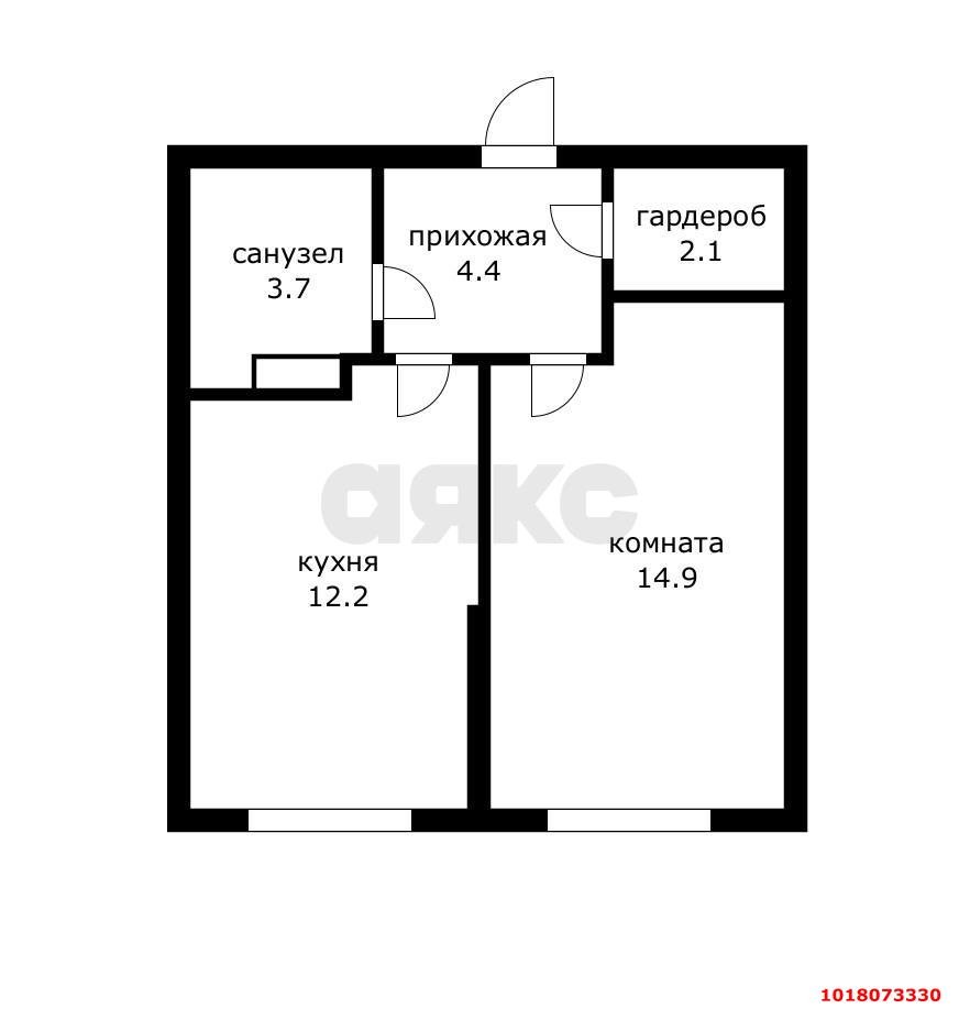 Фото №11: 1-комнатная квартира 37&nbsp;м², 7/14&nbsp;эт. - Краснодар, Прикубанский внутригородской округ, мкр. ЖК Самолёт-6, ул. Ивана Беличенко, 86к2