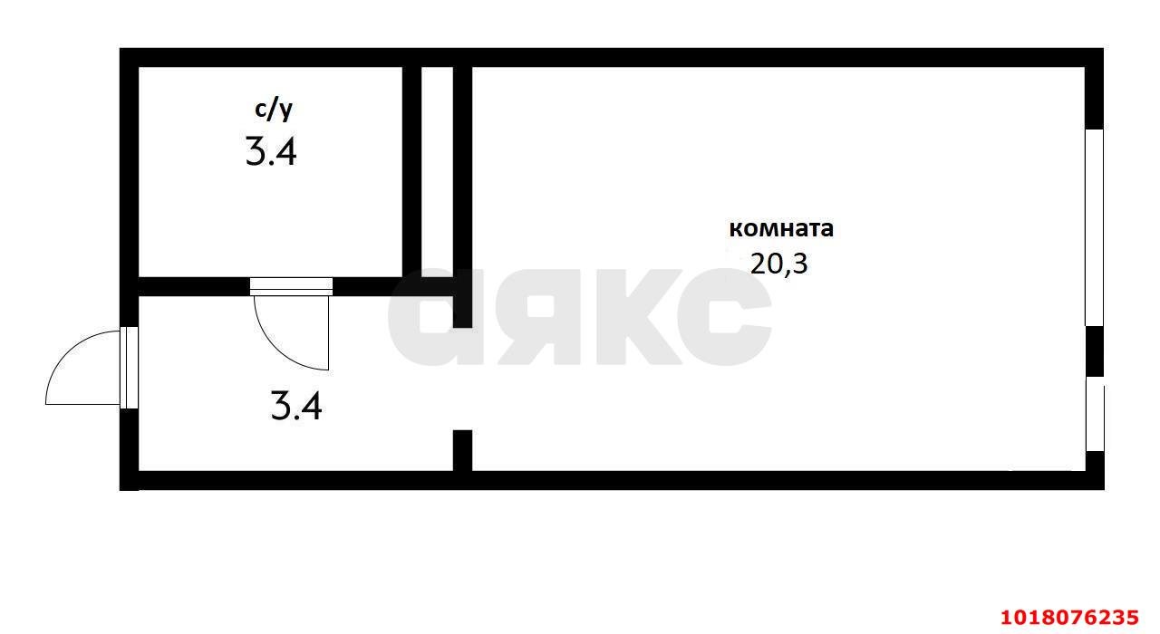 Фото №14: Апартаменты 26&nbsp;м², 11/16&nbsp;эт. - Краснодар, Карасунский внутригородской округ, Хлопчато-бумажный Комбинат, мкр. жилой комплекс Гранд Пэлэс, ул. Уральская, 75/6