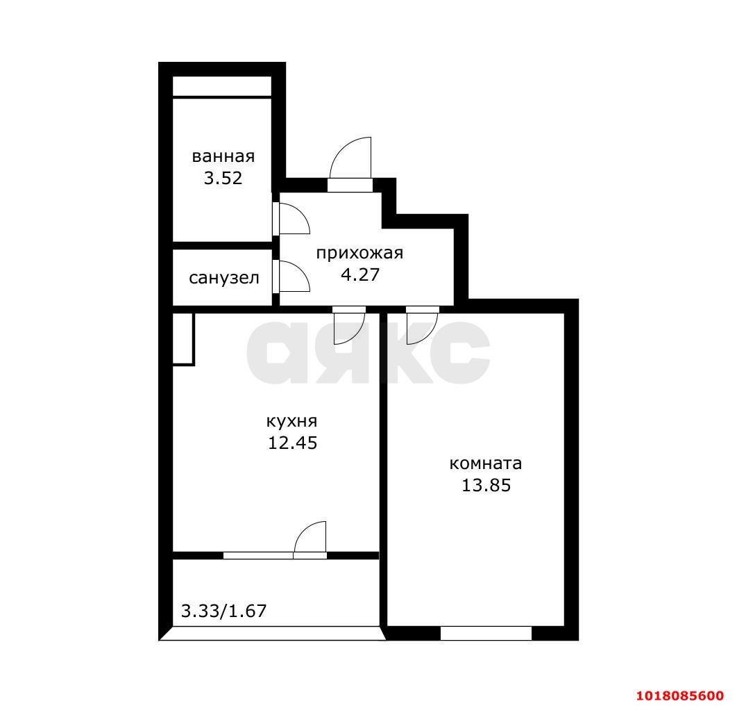 Фото №9: 1-комнатная квартира 40&nbsp;м², 5/24&nbsp;эт. - Краснодар, Карасунский внутригородской округ, Гидростроителей, мкр. жилой комплекс Парусная Регата, ул. Автолюбителей, 1Длит4