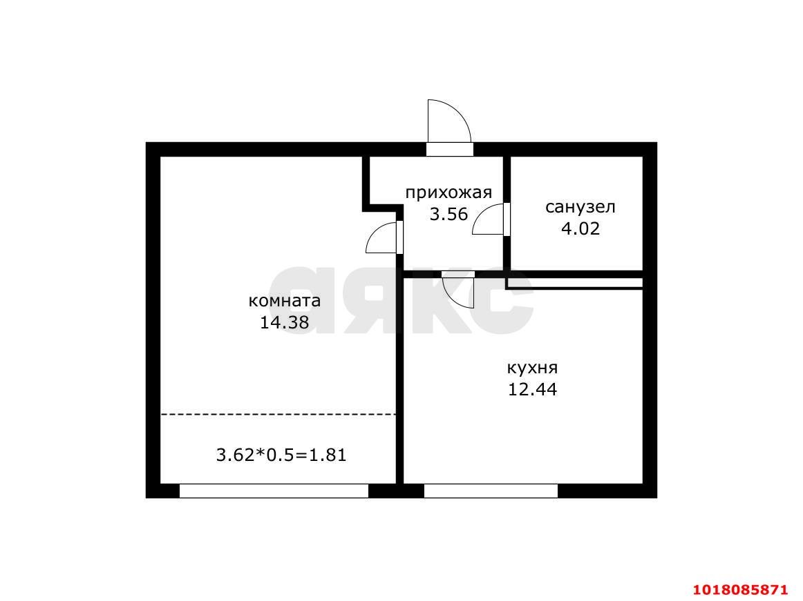 Фото №3: 1-комнатная квартира 38&nbsp;м², 13/24&nbsp;эт. - Краснодар, Центральный внутригородской округ, мкр. Черёмушки, ул. Обрывная, 132/1к17