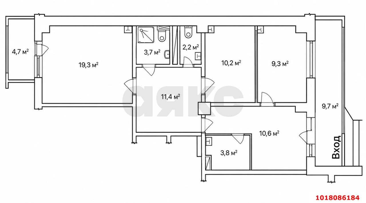 Фото №12: Студия 84&nbsp;м², 1/16&nbsp;эт. - Краснодар, Западный внутригородской округ, мкр. Кожзавод, ул. Минская, 122/2