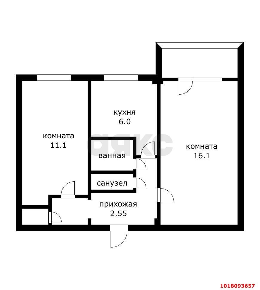 Фото №16: 2-комнатная квартира 48&nbsp;м², 5/5&nbsp;эт. - Краснодар, Карасунский внутригородской округ, мкр. Гидростроителей, ул. имени Игнатова, 25