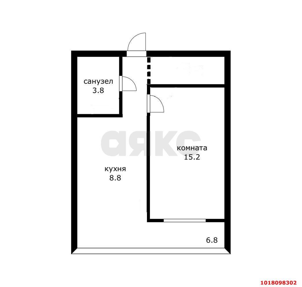 Фото №15: 1-комнатная квартира 40&nbsp;м², 18/19&nbsp;эт. - Краснодар, Прикубанский внутригородской округ, имени Петра Метальникова, мкр. ЖК Победный, ул. Евгении Жигуленко, 13