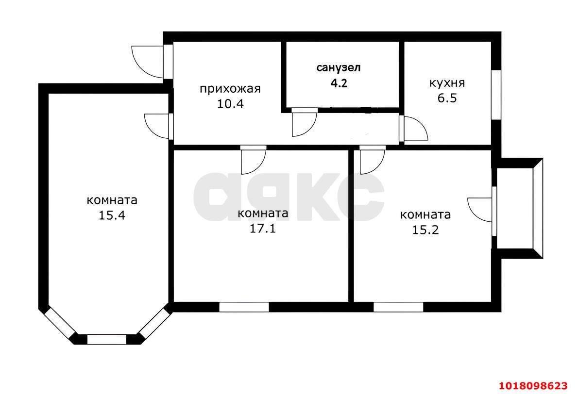 Фото №14: 3-комнатная квартира 70&nbsp;м², 2/3&nbsp;эт. - Краснодар, Карасунский внутригородской округ, ж/м Пашковский, ул. Кутовая, 6