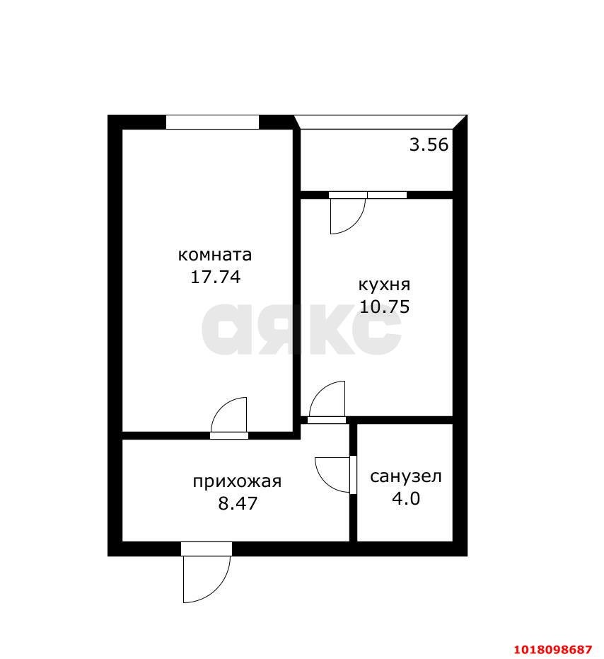 Фото №17: 1-комнатная квартира 44&nbsp;м², 9/21&nbsp;эт. - Краснодар, Карасунский внутригородской округ, Пашковский, мкр. жилой комплекс Империал, ул. Бородинская, 137/1
