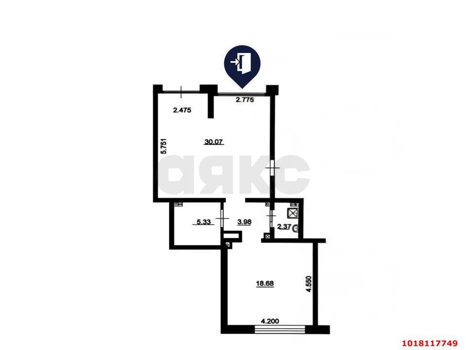 Фото №9: Торговое помещение 61&nbsp;м², 1/24&nbsp;эт. - Краснодар, Прикубанский внутригородской округ, мкр. жилой комплекс Свобода, ул. Домбайская, 55к8