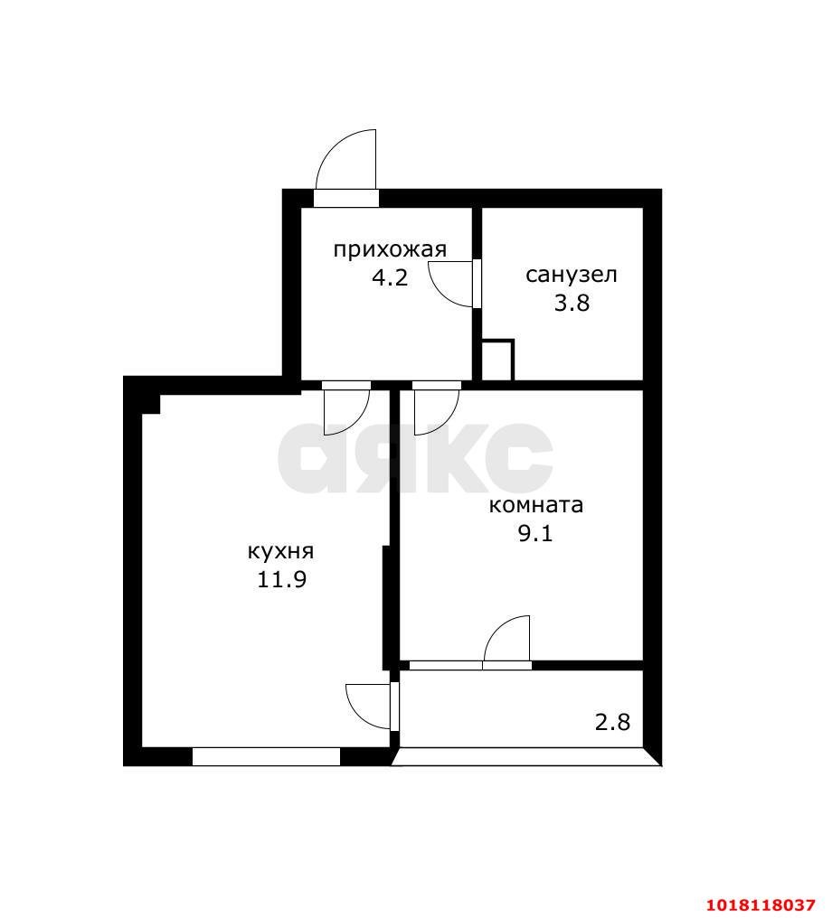 Фото №2: 1-комнатная квартира 30&nbsp;м², 10/16&nbsp;эт. - Краснодар, Прикубанский внутригородской округ, мкр. жилой комплекс Самолёт, ул. Западный Обход, 39/2к1