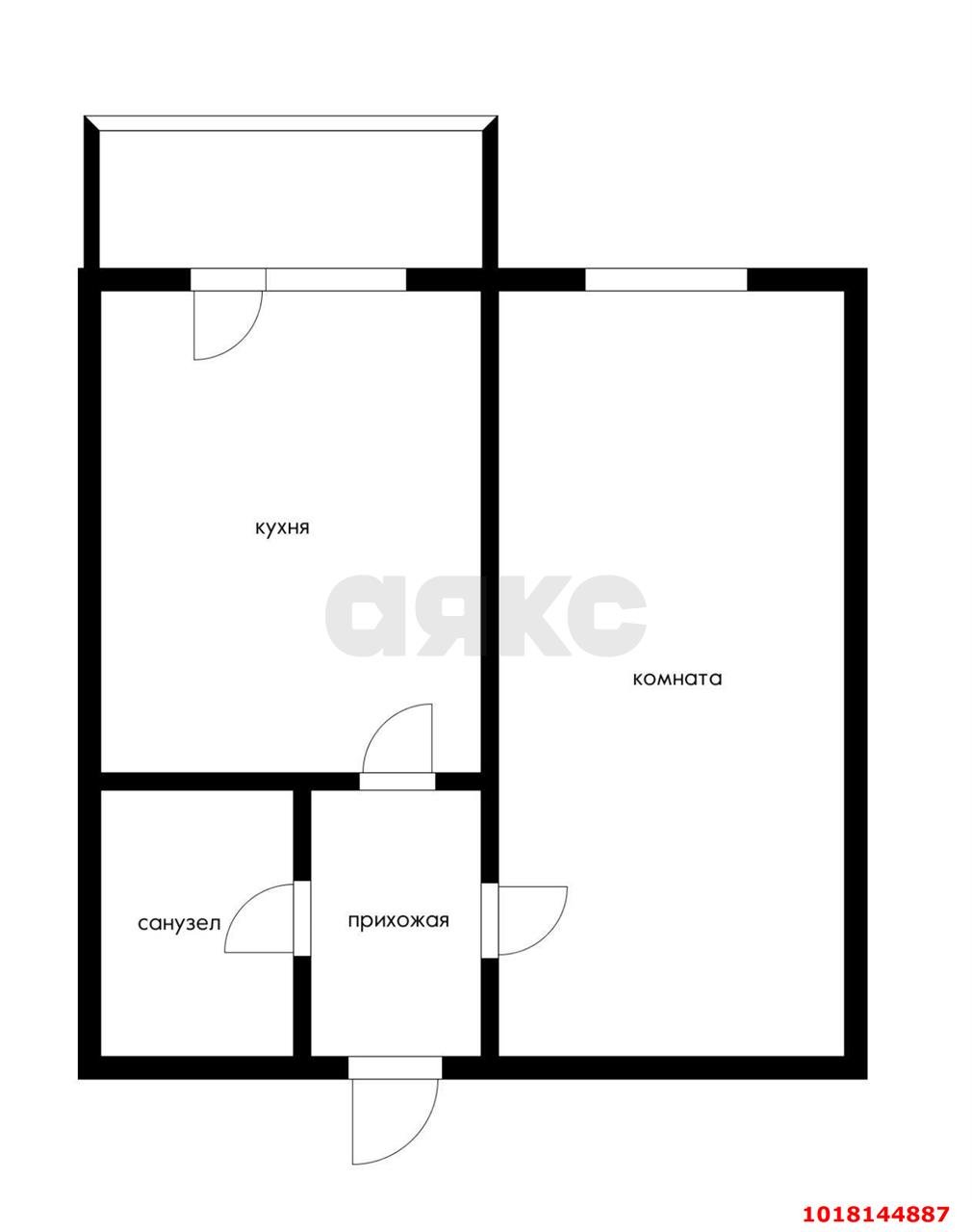 Фото №3: 1-комнатная квартира 35&nbsp;м², 3/4&nbsp;эт. - Новая Адыгея, мкр. жилой комплекс Новая Адыгея, ул. Бжегокайская, 90/1к3