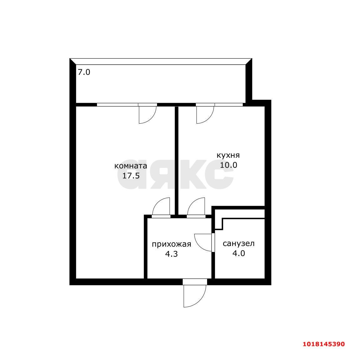Фото №3: 1-комнатная квартира 41&nbsp;м², 15/20&nbsp;эт. - Краснодар, Карасунский внутригородской округ, Хлопчато-бумажный Комбинат, мкр. ЖК Альфа, ул. Уральская, 100/5