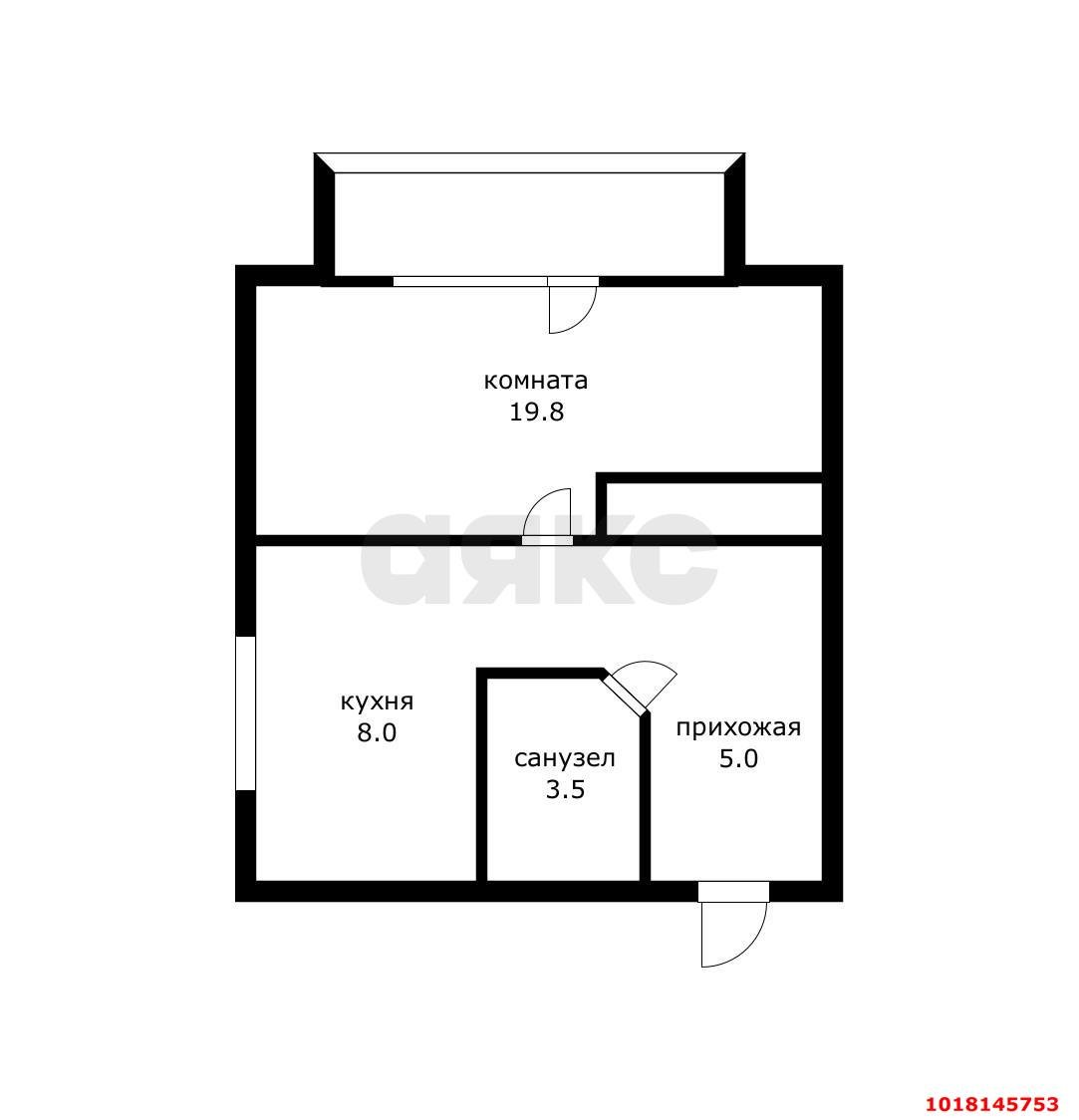 Фото №8: 1-комнатная квартира 40&nbsp;м², 2/4&nbsp;эт. - Краснодар, Западный внутригородской округ, мкр. Сельскохозяйственный Институт, ул. Минская, 91