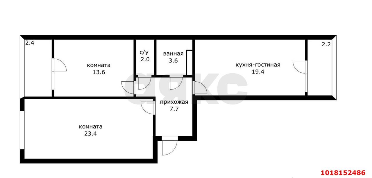 Фото №15: 2-комнатная квартира 78&nbsp;м², 11/24&nbsp;эт. - Краснодар, Карасунский внутригородской округ, мкр. ЖК Сказка Град, ул. имени В.Н. Мачуги, 166Бк1