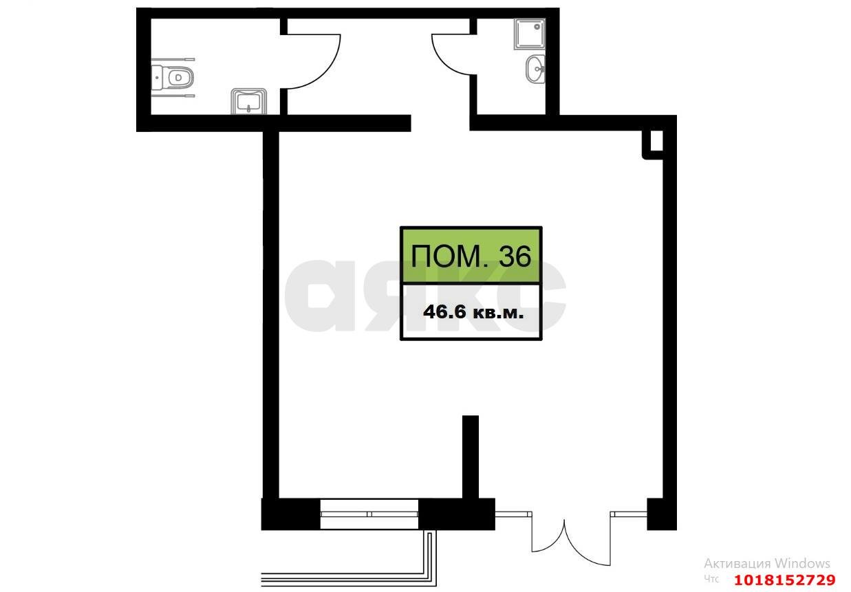 Фото №3: Торговое помещение 46&nbsp;м², 1/16&nbsp;эт. - Краснодар, Прикубанский внутригородской округ, мкр. жилой комплекс Ракурс, ул. имени Героя Ростовского, 8к6