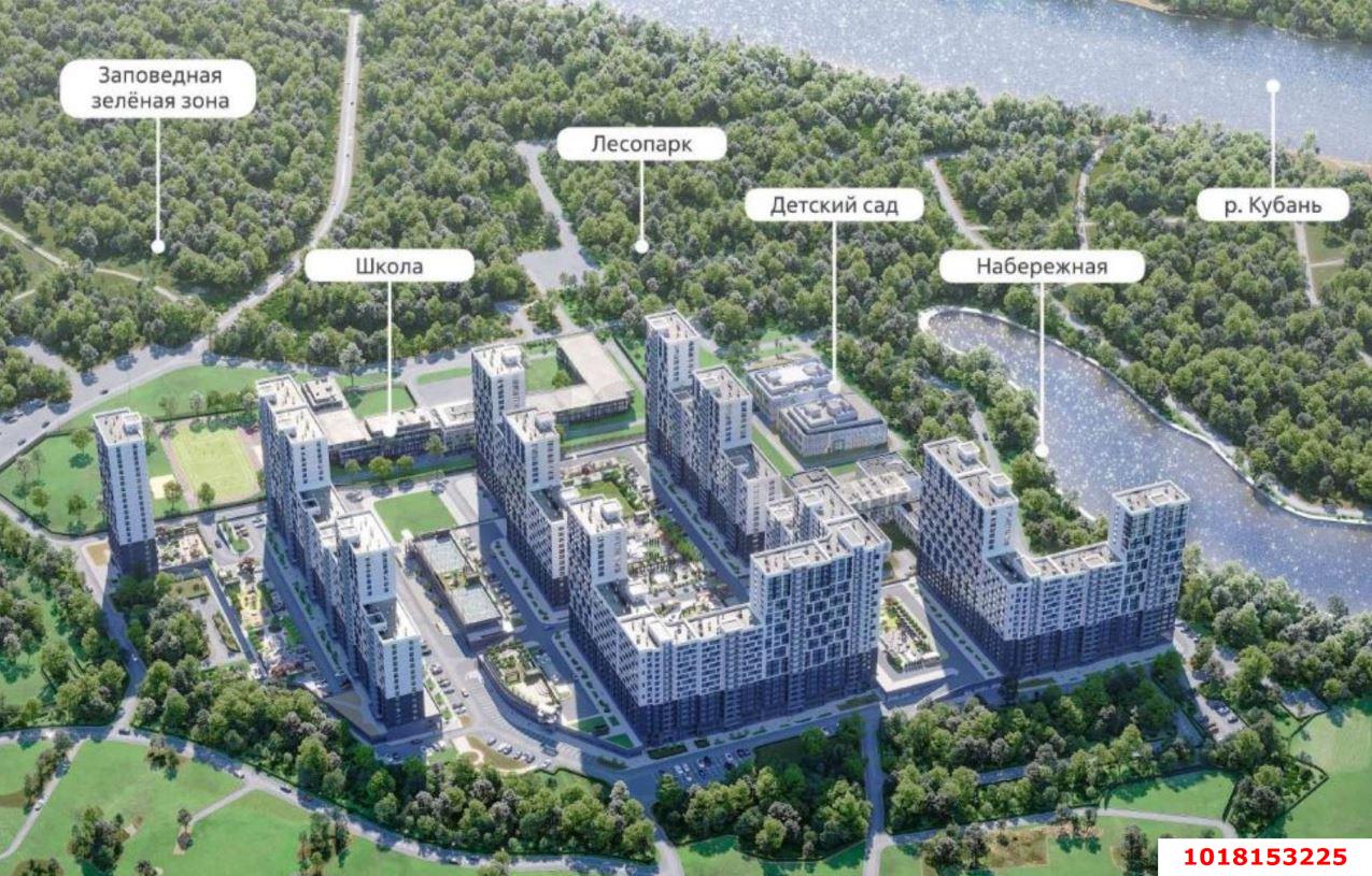 Фото №22: 1-комнатная квартира 39&nbsp;м², 4/17&nbsp;эт. - Краснодар, Центральный внутригородской округ, мкр. Черёмушки, ул. Обрывная, 132/1к17