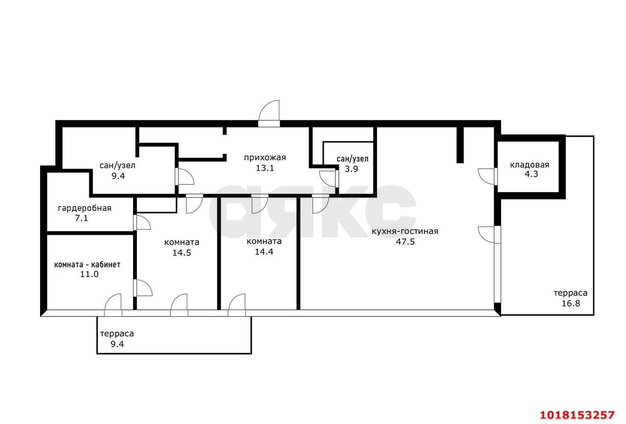 Фото №19: Пентхаус 160&nbsp;м², 19/19&nbsp;эт. - Краснодар, Центральный внутригородской округ, Центральный, мкр. ЖК На Садовой, ул. Садовая, 159