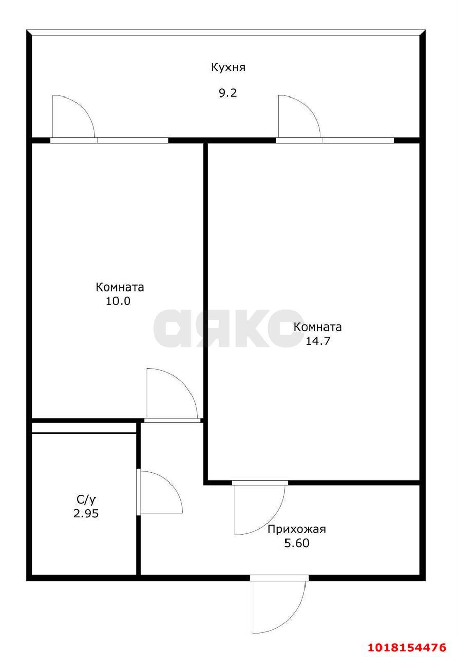 Фото №10: 2-комнатная квартира 42&nbsp;м², 3/18&nbsp;эт. - Краснодар, Прикубанский внутригородской округ, Музыкальный, ЖК Времена Года, мкр. имени Петра Метальникова, ул. Петра Метальникова, 5к1