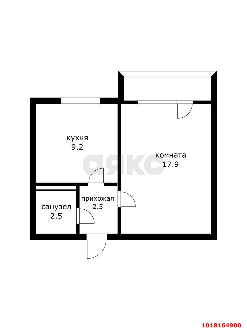 Фото №6: 1-комнатная квартира 36&nbsp;м², 4/10&nbsp;эт. - Краснодар, Прикубанский внутригородской округ, Отделение № 1 совхоза Солнечный, мкр. Фестивальный, ул. Яна Полуяна, 4