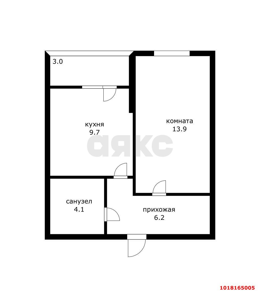 Фото №14: 1-комнатная квартира 36&nbsp;м², 2/16&nbsp;эт. - Краснодар, Прикубанский внутригородской округ, мкр. жилой комплекс Самолёт-4, ул. Константина Гондаря, 103