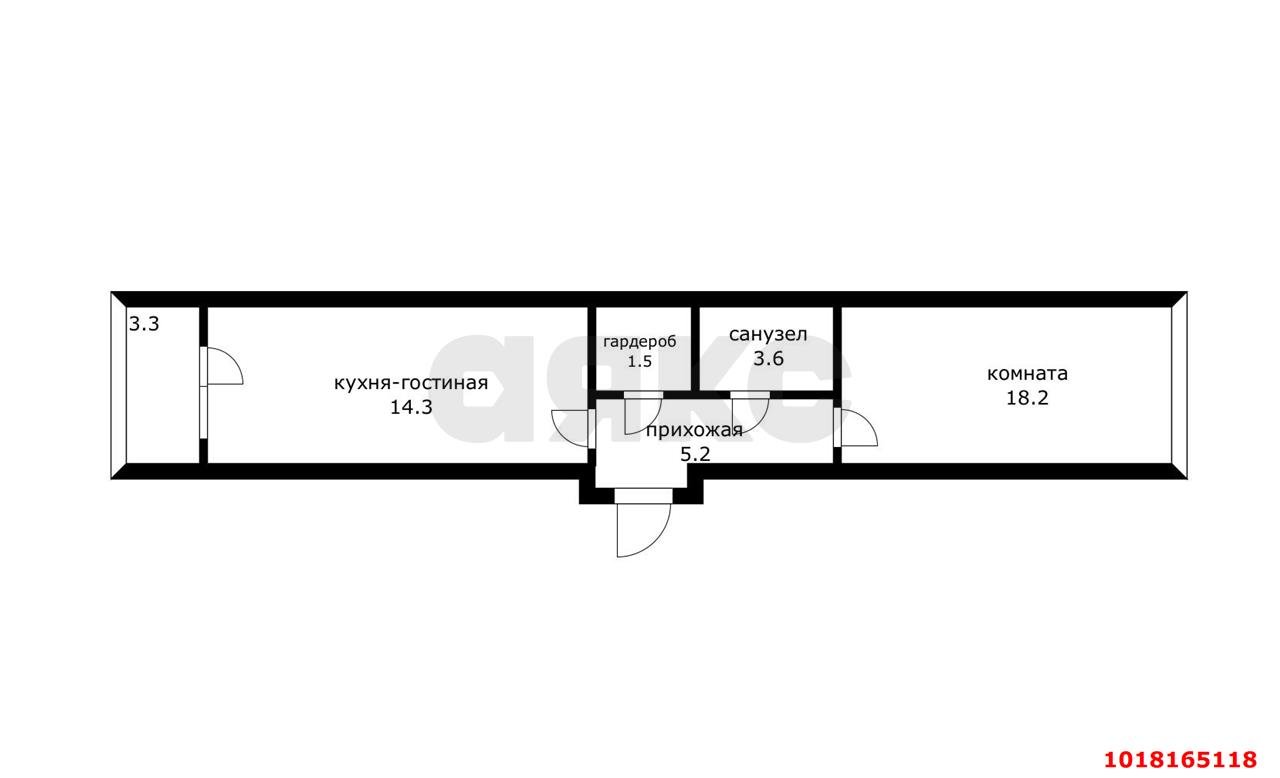 Фото №11: 1-комнатная квартира 46&nbsp;м², 4/6&nbsp;эт. - Краснодар, Прикубанский внутригородской округ, мкр. ЖК Жилой Квартал, ул. Куликова Поля, 2